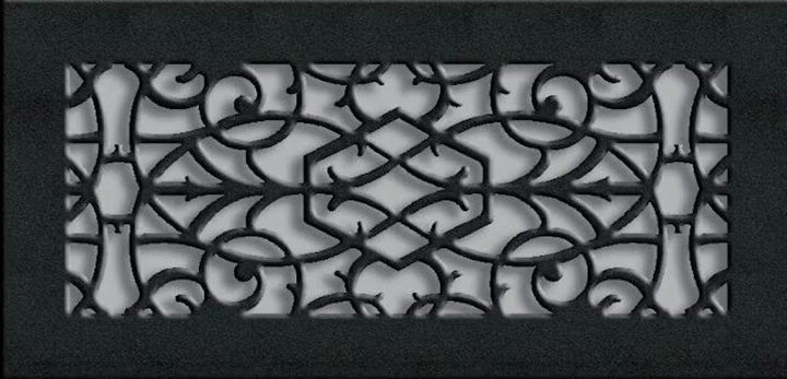 Gold Series Steel Designs Baseboard Registers and Returns 8" Baseboard Vent Steel Crest Corporation - VCU Antique Bronze Presidential Baseboard Return (no damper)