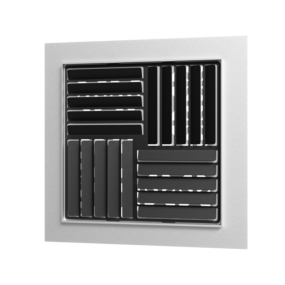 Directional Air Flow Louver Louver Reggio Register Company, LLC - VCU 6 x 6 (Overall 8 x 8) Four way