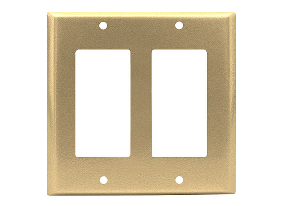 Matching Switchplates Matching Switchplates Reggio Register Company, LLC - VCU Double Decora Sun Gold