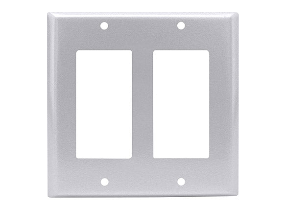 Matching Switchplates Matching Switchplates Reggio Register Company, LLC - VCU Double Decora Powder Coated Silver
