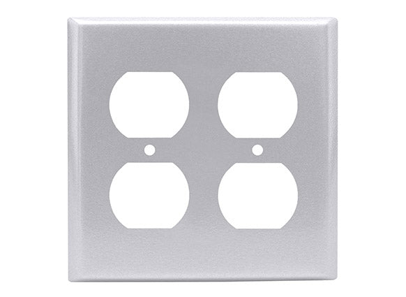 Matching Switchplates Matching Switchplates Reggio Register Company, LLC - VCU Double Duplex Powder Coated Silver
