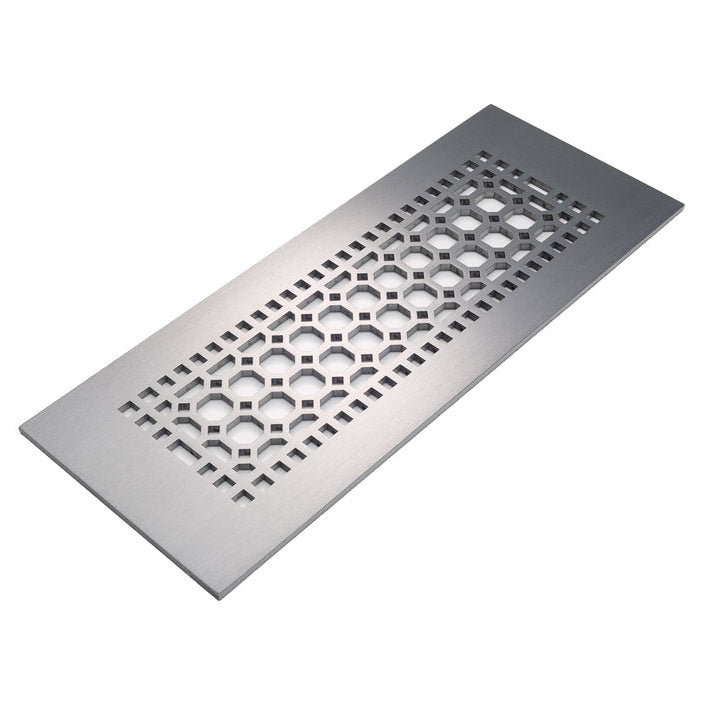 Easton Design Vent Covers - Made to Order Vent Cover Reggio Register Company, LLC - VCU 2.25 x 10 (Overall 3.5 x 12) 3/16" Aluminum Satin Nickel