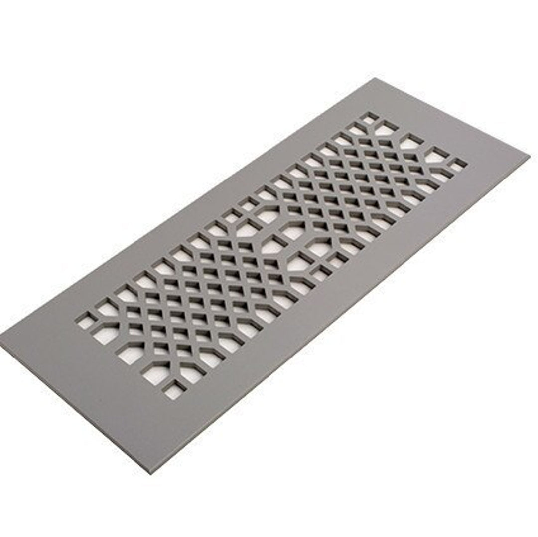 Edison Design Vent Covers - Made to Order Vent Cover Reggio Register Company, LLC - VCU 2.25 x 10 (Overall 3.5 x 12) 3/16" Aluminum Gray