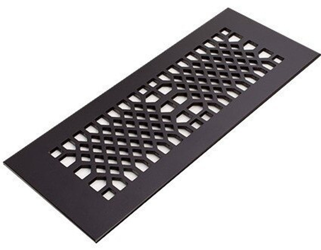 Edison Design Vent Covers - Made to Order Vent Cover Reggio Register Company, LLC - VCU 2.25 x 10 (Overall 3.5 x 12) 3/16" Aluminum Black