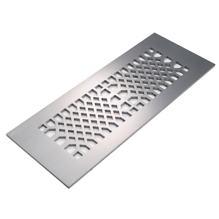 Edison Design Vent Covers - Made to Order Vent Cover Reggio Register Company, LLC - VCU 2.25 x 10 (Overall 3.5 x 12) 3/16" Aluminum Satin Nickel