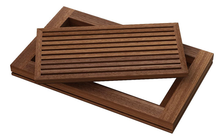 Linear Bar Floor Wood Grilles - Flush Mount with Frame Flush Grille Vexell - VCU