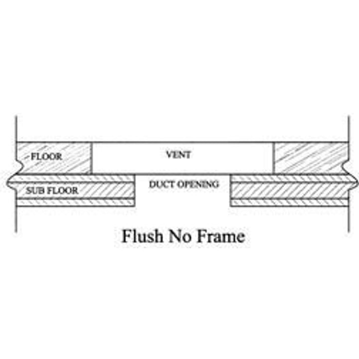 Wood Designs Grid Flush Mount Slab Floor Registers Flush No Frame Vent Cover Grillworks, Inc - VCU