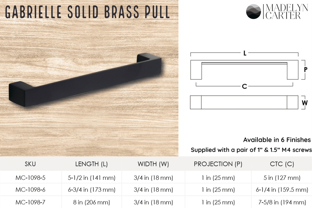 Gabrielle Solid Brass Drawer Pull Cabinet Hardware Kay Hardware - VCU