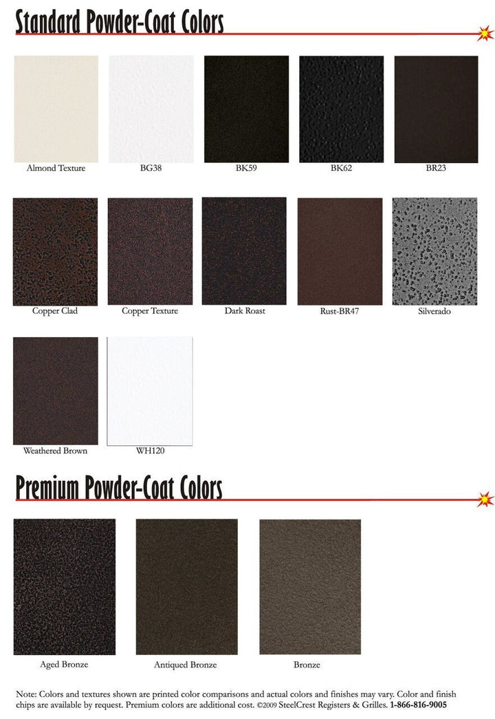 Gold Series Steel Designs Baseboard Registers and Returns 30" Baseboard Vent Steel Crest Corporation - VCU