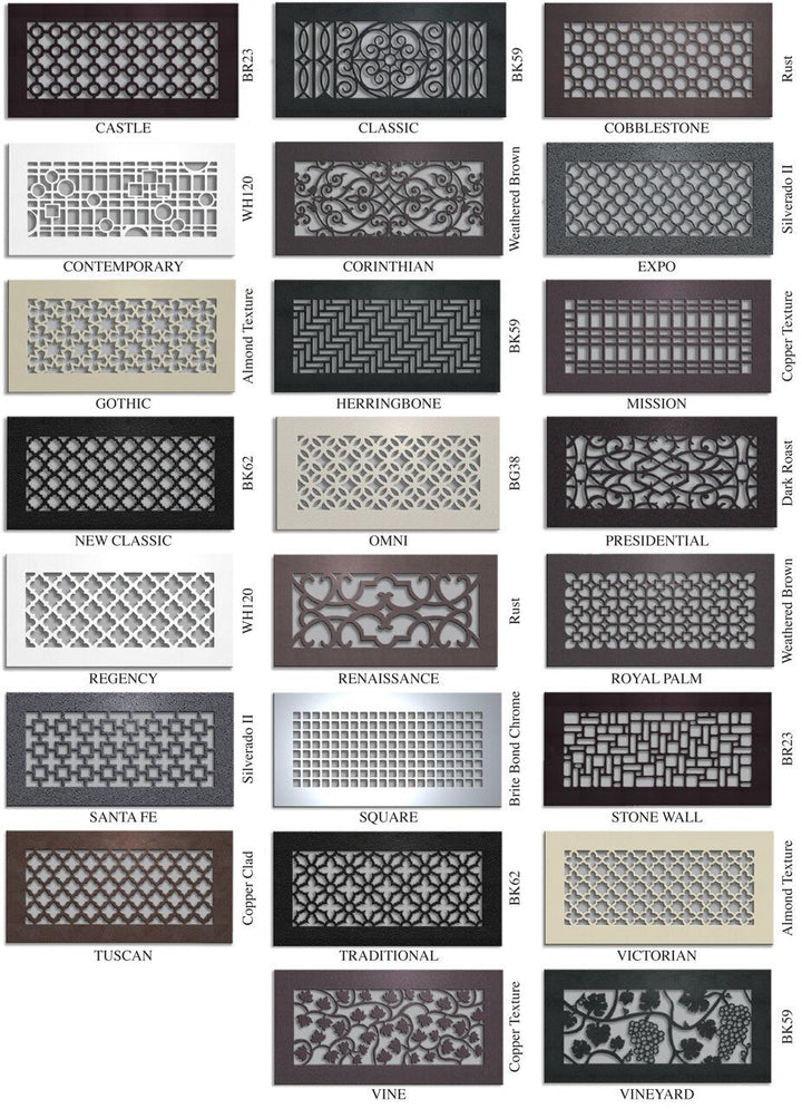 Gold Series Steel Designs Baseboard Registers and Returns 30" Baseboard Vent Steel Crest Corporation - VCU