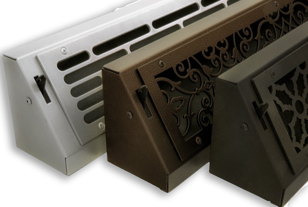 Gold Series Steel Designs Baseboard Registers and Returns 10" Baseboard Vent Steel Crest Corporation - VCU