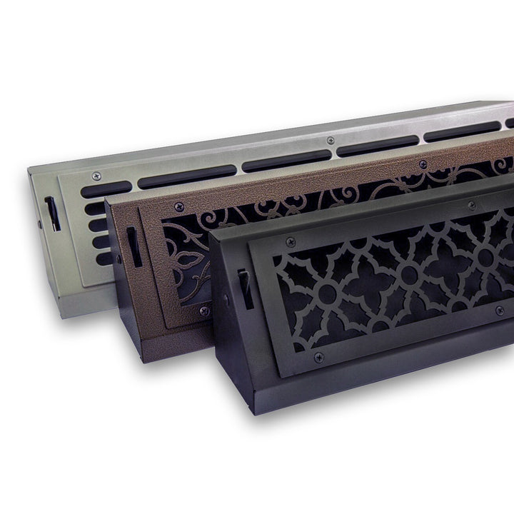 Gold Series Steel Designs Baseboard Registers and Returns 8" Baseboard Vent Steel Crest Corporation - VCU