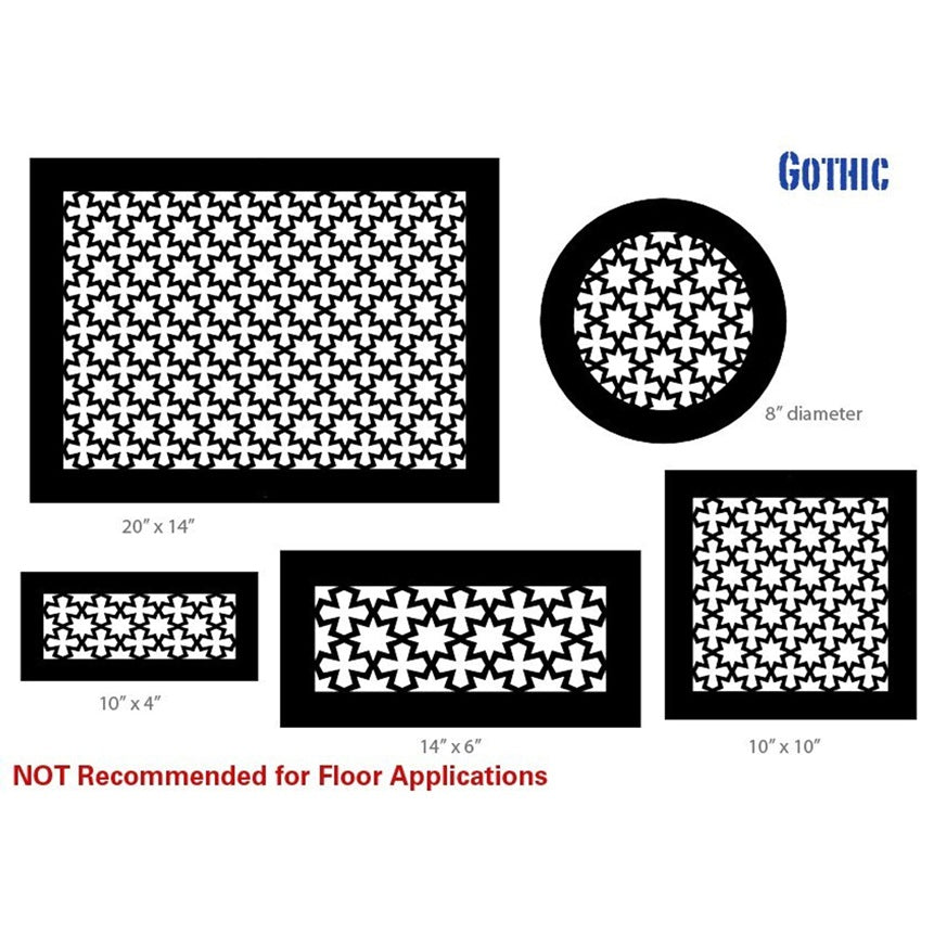 Gothic Gold Series Registers and Returns Vent Cover Steel Crest Corporation - VCU
