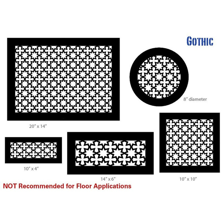 Gothic Gold Series Registers and Returns Vent Cover Steel Crest Corporation - VCU