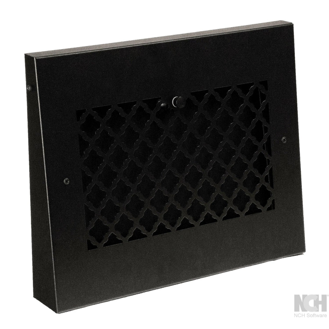 Bronze Series Steel Designs Gravity Baseboard Registers Gravity Register Steel Crest Corporation - VCU 10L x 8H (13L x 12H Overall) Tuscan Black