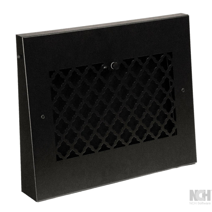 Bronze Series Steel Designs Gravity Baseboard Registers Gravity Register Steel Crest Corporation - VCU 10L x 8H (13L x 12H Overall) Tuscan Black