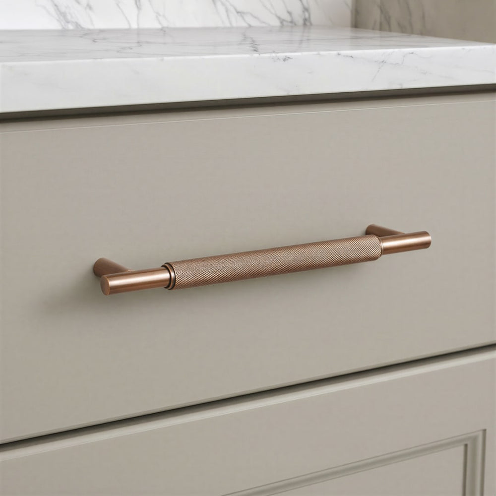 Grayson Knurled Solid Brass Drawer Pull Cabinet Hardware Kay Hardware - VCU