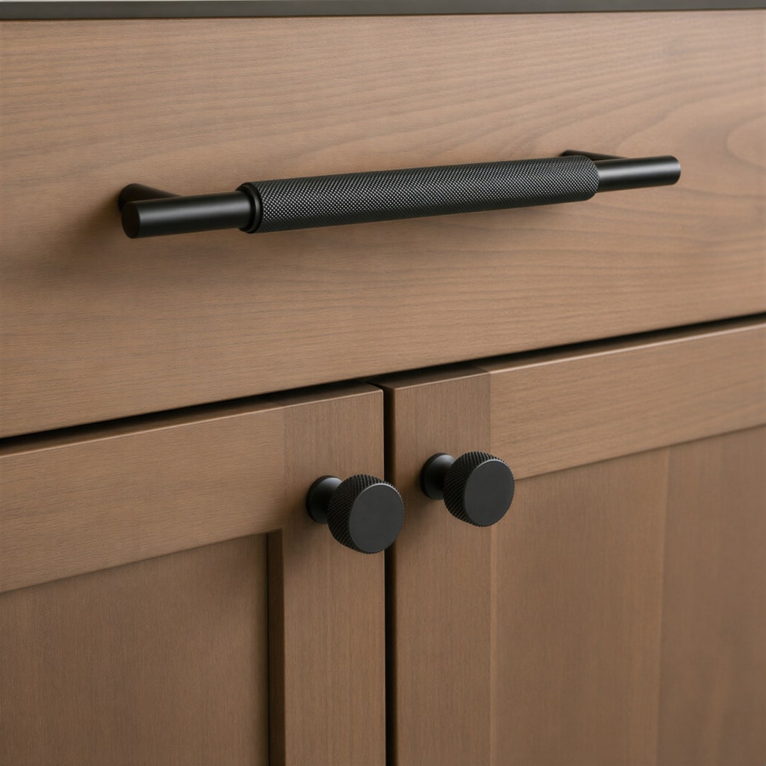 Grayson Knurled Solid Brass Drawer Pull Cabinet Hardware Kay Hardware - VCU