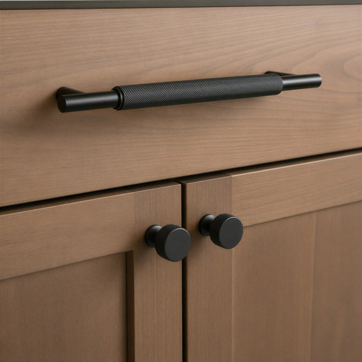 Grayson Knurled Solid Brass Drawer Pull Cabinet Hardware Kay Hardware - VCU