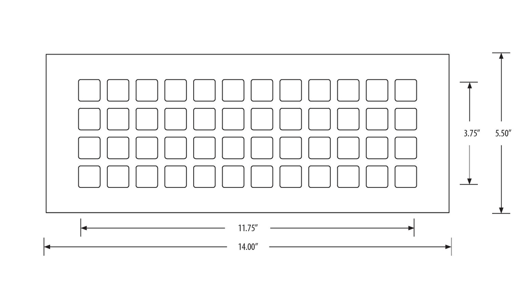 Grid (Square) Pattern Registers and Returns - Cast Aluminum Vent Cover Reggio Register Company, LLC - VCU