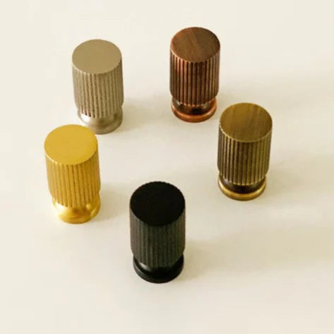 Hanna Solid Brass Button Knob Cabinet Hardware Kay Hardware - VCU