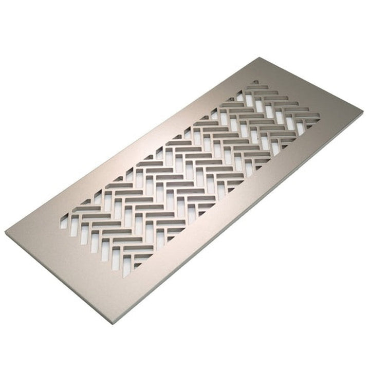 Classic Herringbone Design Vent Covers - Made to Order Vent Cover Reggio Register Company, LLC - VCU 2.25 x 10 (Overall 3.5 x 12) 3/16" Aluminum Champagne Bronze