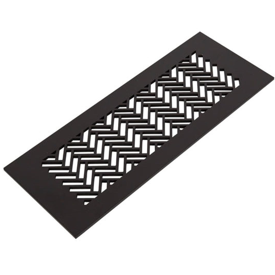 Classic Herringbone Design Vent Covers - Made to Order Vent Cover Reggio Register Company, LLC - VCU 2.25 x 10 (Overall 3.5 x 12) 3/16" Aluminum Oil Rubbed Bronze