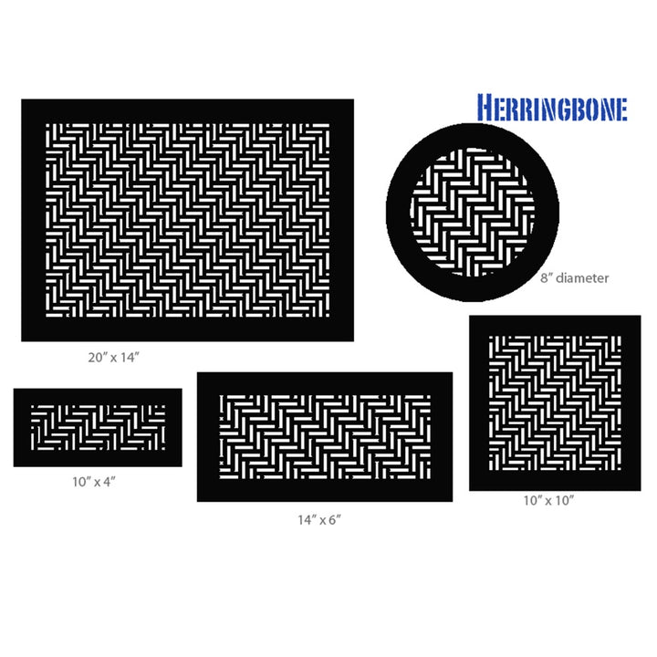 Herringbone Gold Series Registers and Returns Vent Cover Steel Crest Corporation - VCU