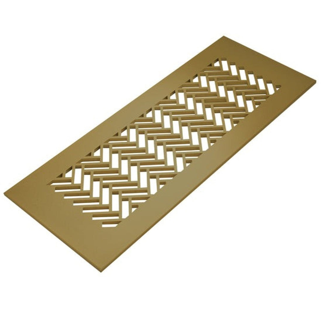 Classic Herringbone Design Vent Covers - Made to Order Vent Cover Reggio Register Company, LLC - VCU 2.25 x 10 (Overall 3.5 x 12) 3/16" Aluminum Sun Gold