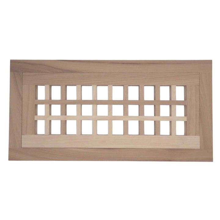 Wood Designs Grid Flush With Frame Floor Registers Register Grillworks, Inc - VCU 2.5 x 10 (Overall 6.5 x 14) Hickory* Floor