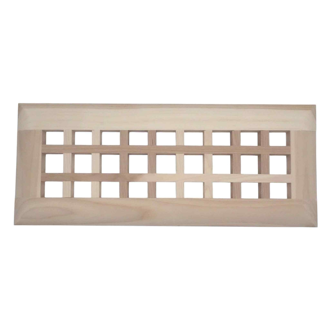 Wood Designs Grid Insert Floor Registers Insert Grillworks, Inc - VCU 2.5 x 10 (Overall 4 x 11.5) Hickory*