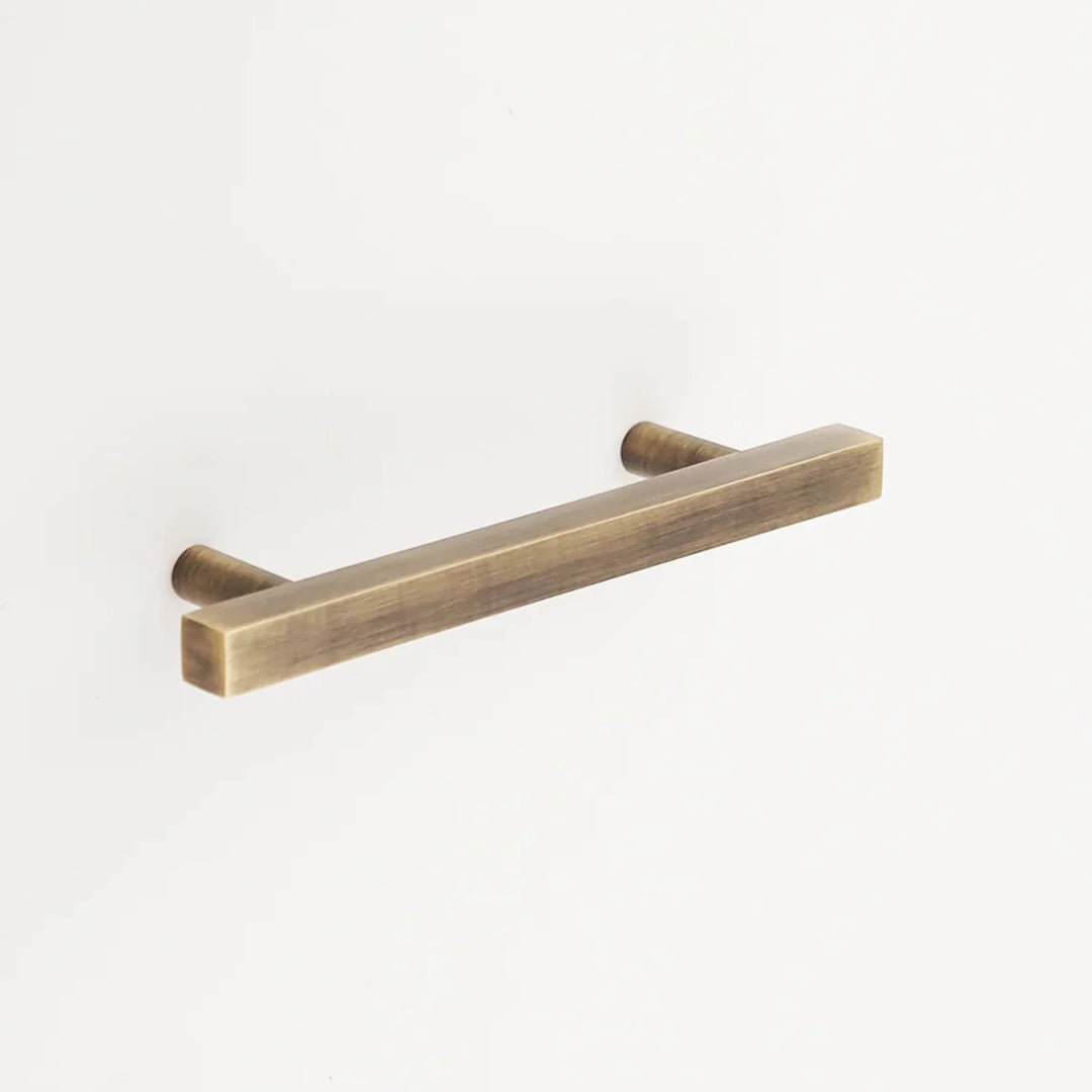 Frederick Solid Brass Drawer Pull Cabinet Hardware Kay Hardware - VCU 3.75" Center Antique Brass