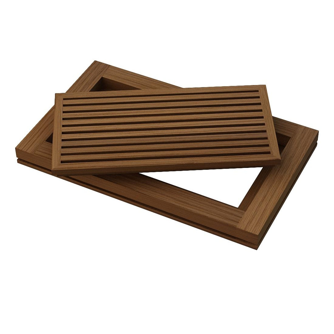 Linear Bar Floor Wood Grilles - Flush Mount with Frame Flush Grille Vexell - VCU