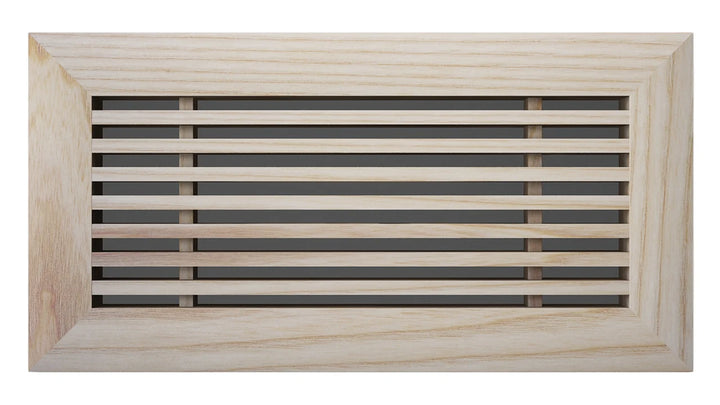 Linear Bar Floor Wood Grilles - Flush Mount with Frame Flush Grille Vexell - VCU 2.25 x 10 (4.75 x 12.5 Overall) Ash