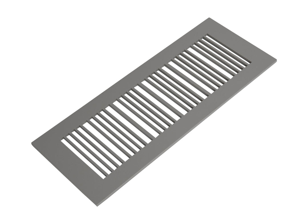Piano Design Vent Covers - Made to Order Vent Cover Reggio Register Company, LLC - VCU 2.25 x 10 (Overall 3.5 x 12) 3/16" Aluminum Gray