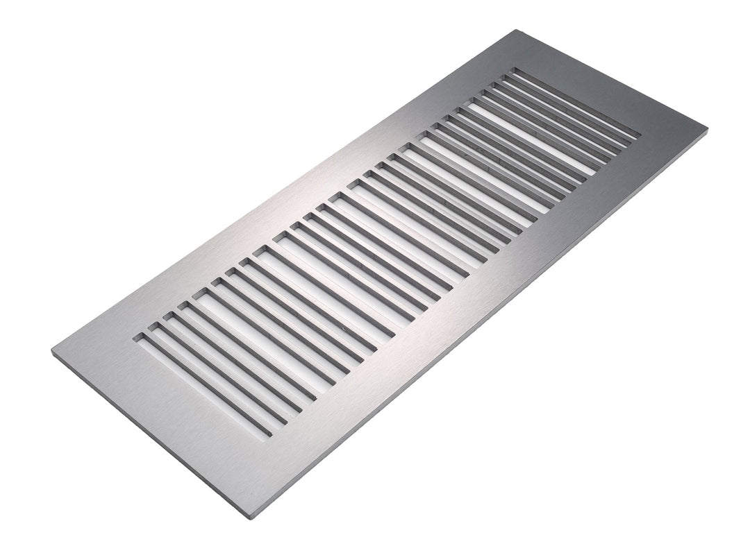 Piano Design Vent Covers - Made to Order Vent Cover Reggio Register Company, LLC - VCU 2.25 x 10 (Overall 3.5 x 12) 3/16" Aluminum Satin Nickel