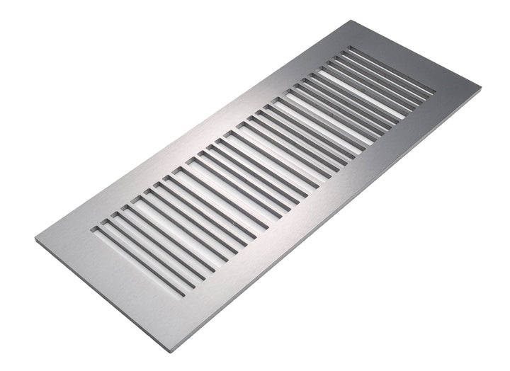 Piano Design Vent Covers - Made to Order Vent Cover Reggio Register Company, LLC - VCU 2.25 x 10 (Overall 3.5 x 12) 3/16" Aluminum Satin Nickel