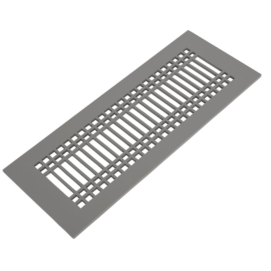 Linear Craftsman Design Vent Covers - Made to Order Vent Cover Reggio Register Company, LLC - VCU 2.25 x 10 (Overall 3.5 x 12) 3/16" Aluminum Gray