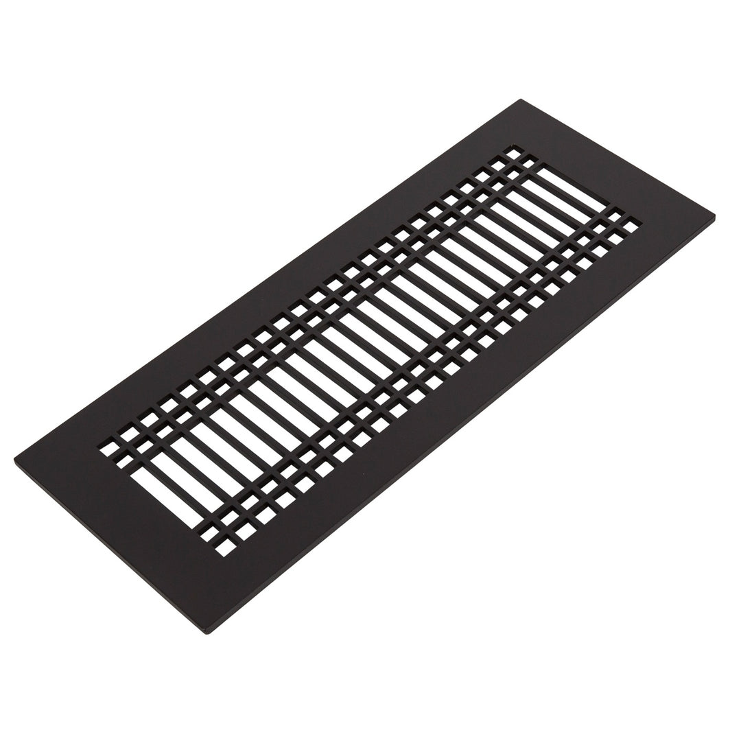 Linear Craftsman Design Vent Covers - Made to Order Vent Cover Reggio Register Company, LLC - VCU 2.25 x 10 (Overall 3.5 x 12) 3/16" Aluminum Black