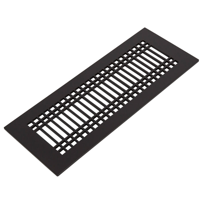 Linear Craftsman Design Vent Covers - Made to Order Vent Cover Reggio Register Company, LLC - VCU 2.25 x 10 (Overall 3.5 x 12) 3/16" Aluminum Black