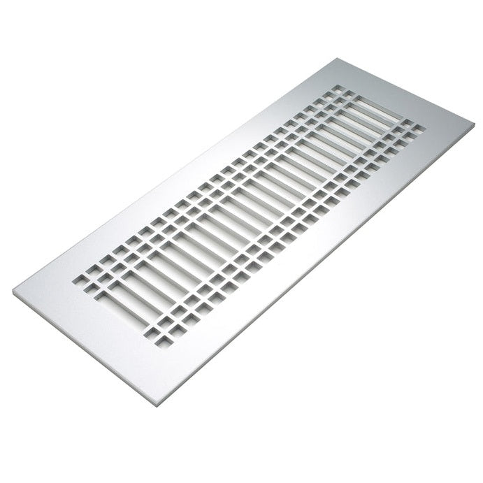 Linear Craftsman Design Vent Covers - Made to Order Vent Cover Reggio Register Company, LLC - VCU 2.25 x 10 (Overall 3.5 x 12) 3/16" Aluminum Silver