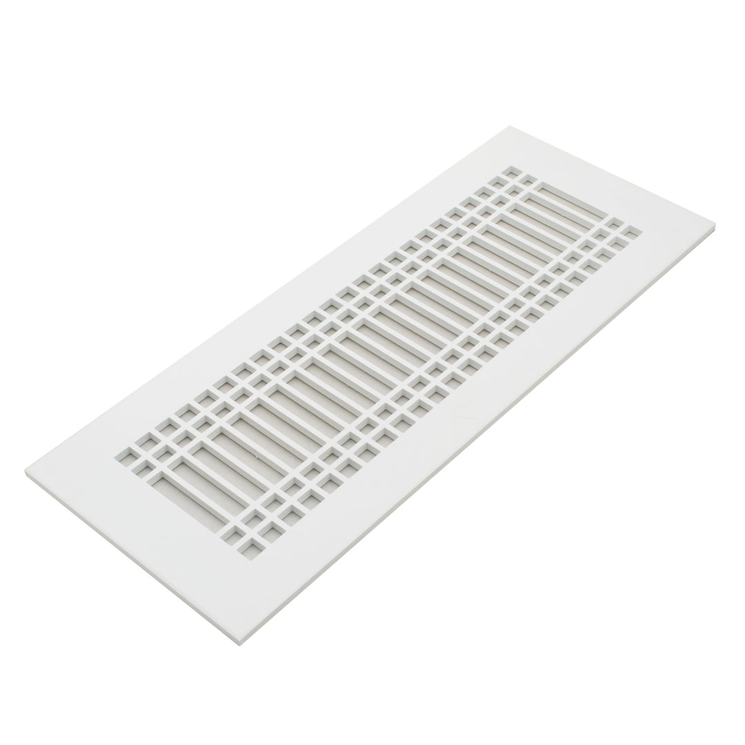 Linear Craftsman Design Vent Covers - Made to Order Vent Cover Reggio Register Company, LLC - VCU 2.25 x 10 (Overall 3.5 x 12) 3/16" Aluminum White