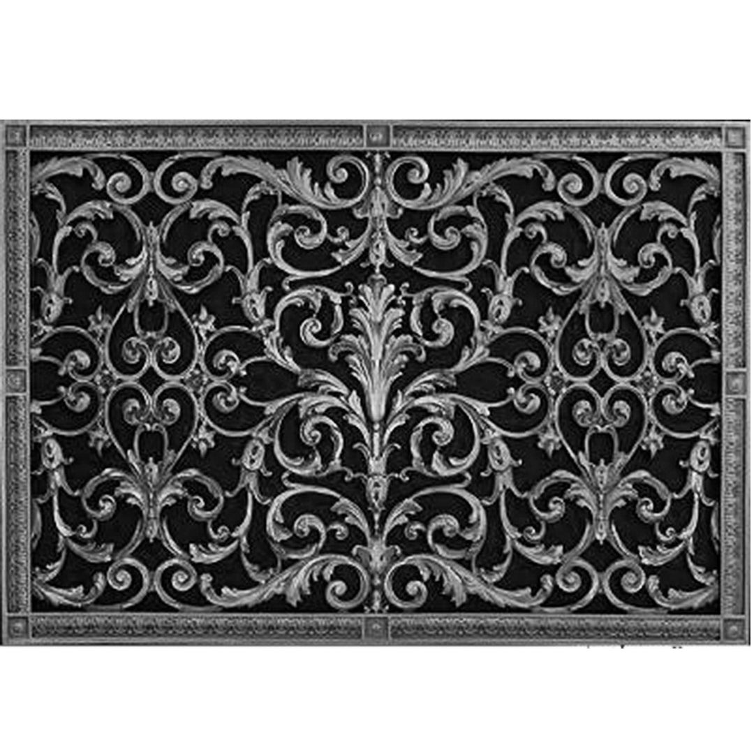 Louis XIV Resin Vent Cover Grille Beaux-Arts Classic Products - VCU 20 x 24 (Overall: 22 x 26) Bright Gold