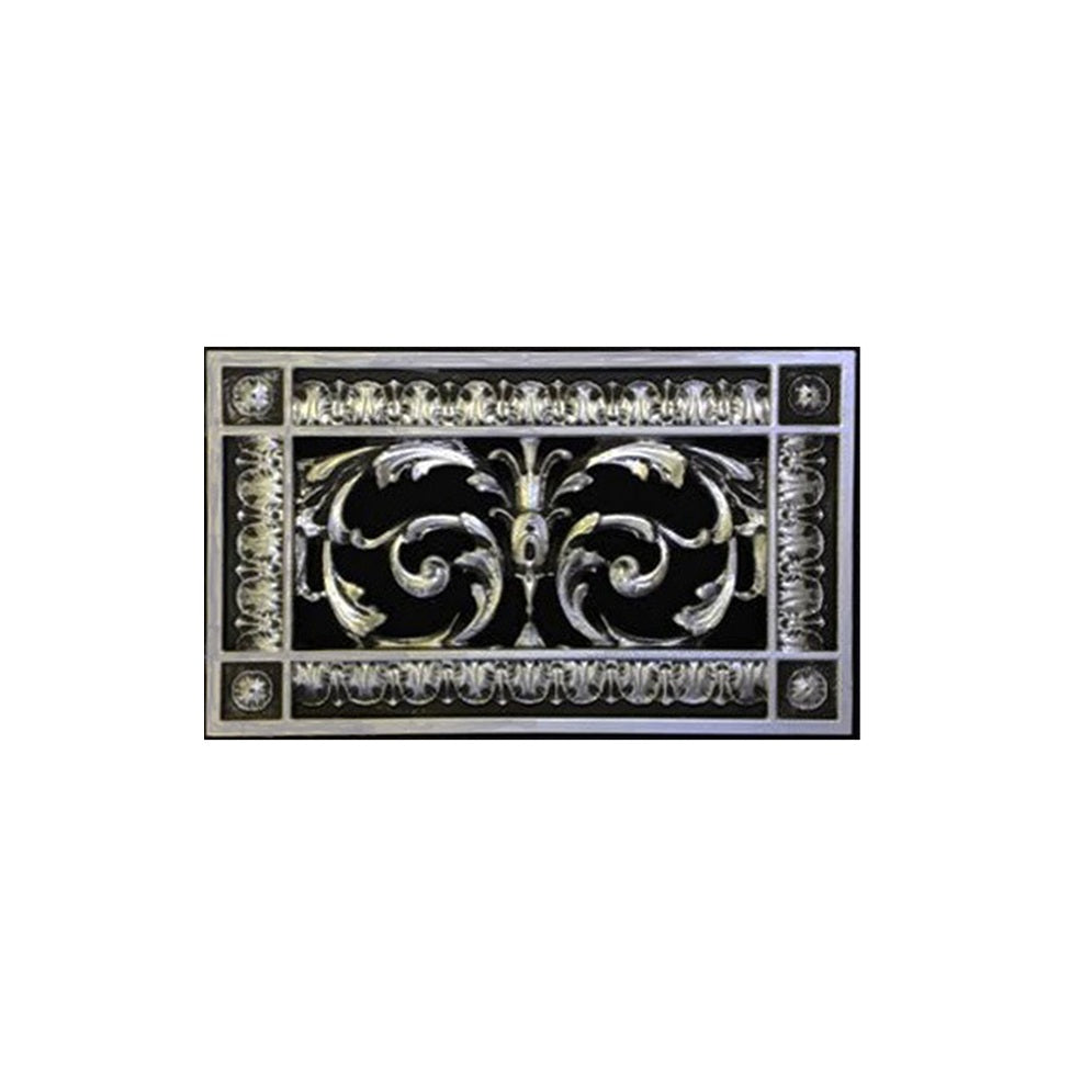 Louis XIV Resin Vent Cover Grille Beaux-Arts Classic Products - VCU 4 x 8 (Overall: 6 x 10) Bright Gold