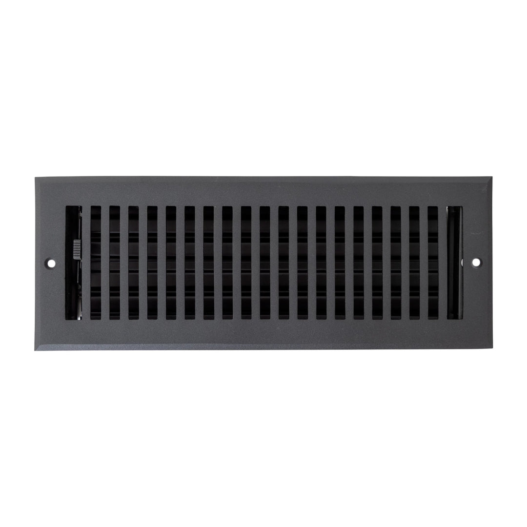 Madelyn Carter Black Contemporary Ceiling and Wall Vent Covers (Cast Aluminum) Vent Cover 4 x 10 (Overall 5.25 x 11.5)
