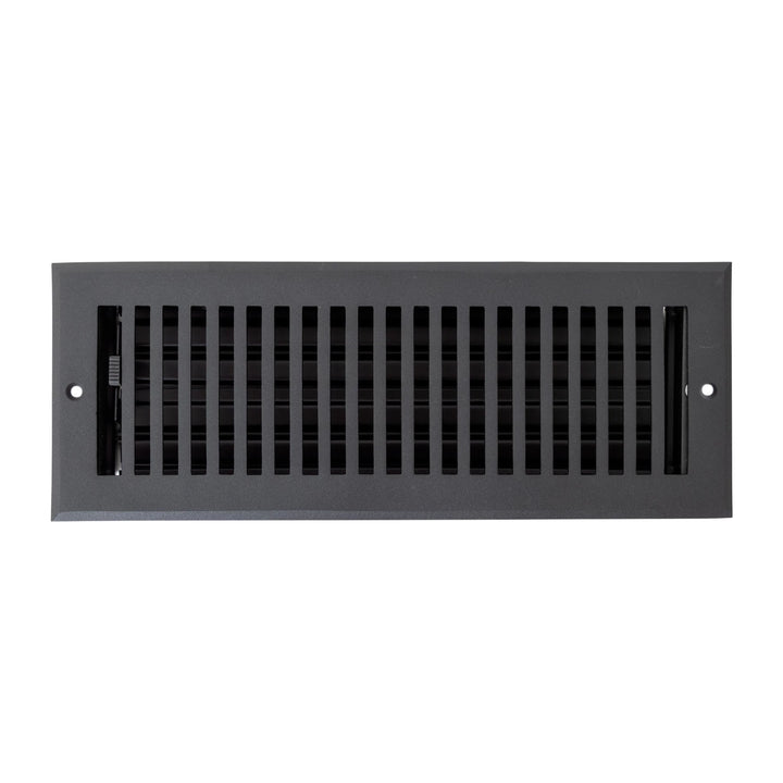 Madelyn Carter Black Contemporary Ceiling and Wall Vent Covers (Cast Aluminum) Vent Cover 4 x 10 (Overall 5.25 x 11.5)