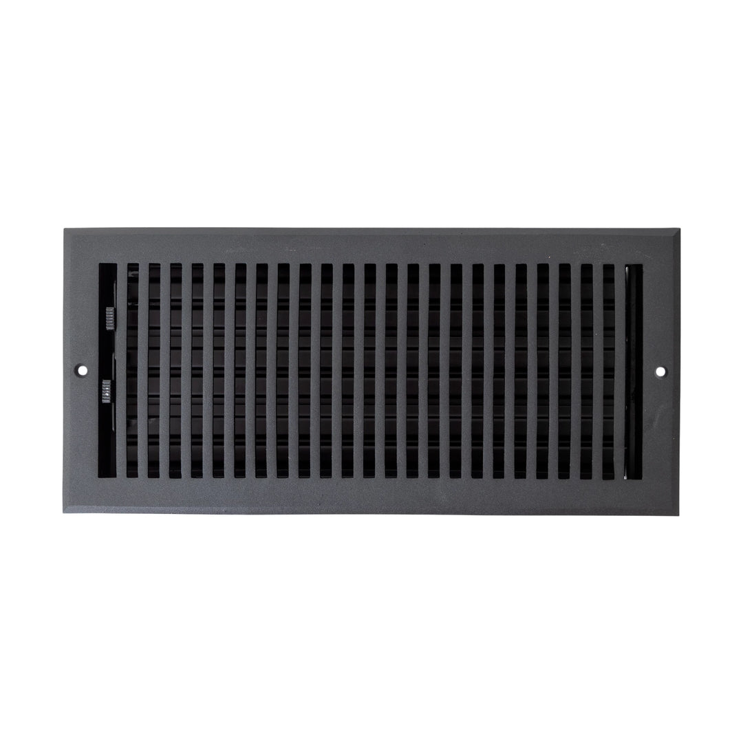 Madelyn Carter Black Contemporary Ceiling and Wall Vent Covers (Cast Aluminum) Vent Cover 6 x 12 (Overall 7.25 x 13.5)