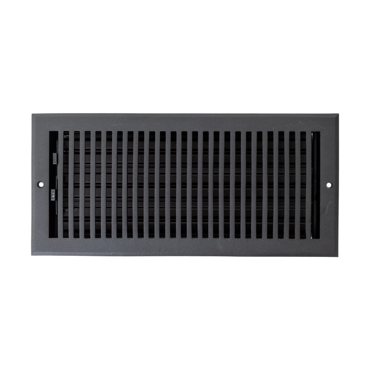 Madelyn Carter Black Contemporary Ceiling and Wall Vent Covers (Cast Aluminum) Vent Cover 6 x 12 (Overall 7.25 x 13.5)