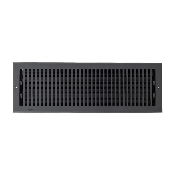 Madelyn Carter Black Contemporary Ceiling and Wall Vent Covers (Cast Aluminum) Vent Cover 6 x 20 (Overall: 7.25 x 21.5)
