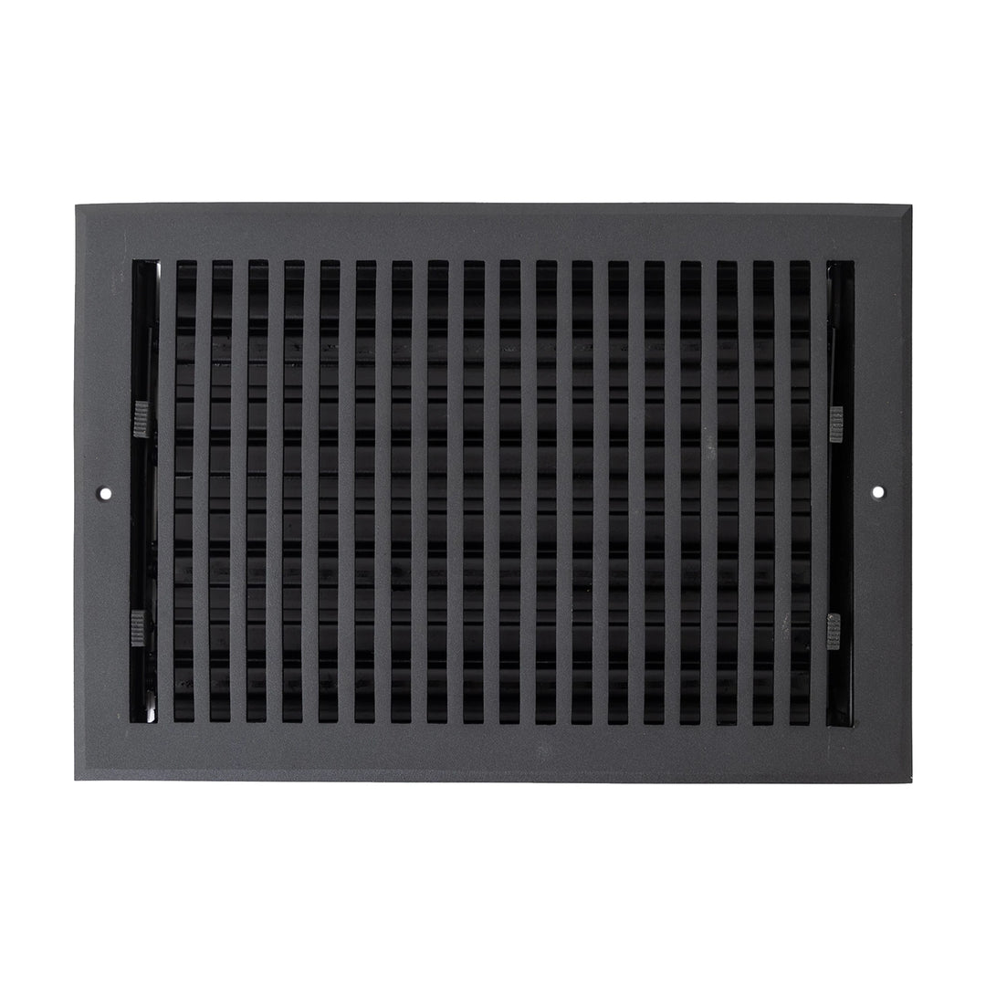 Madelyn Carter Black Contemporary Ceiling and Wall Vent Covers (Cast Aluminum) Vent Cover 8 x 10 (Overall 9.5 x 11.5)